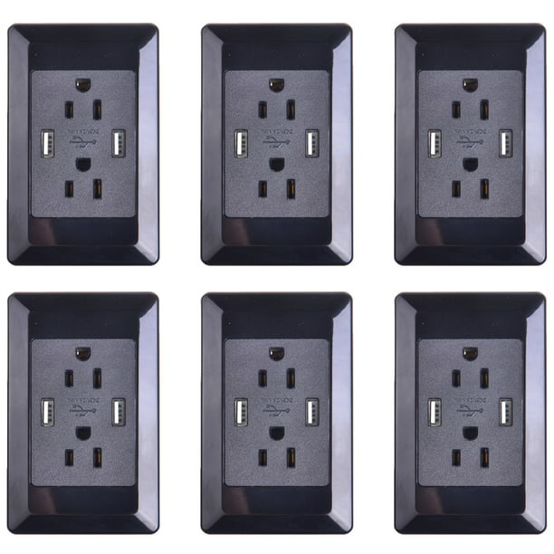 Electrical Plug Wall USB Plate Electrical Outlet Receptacles,Surge Protector